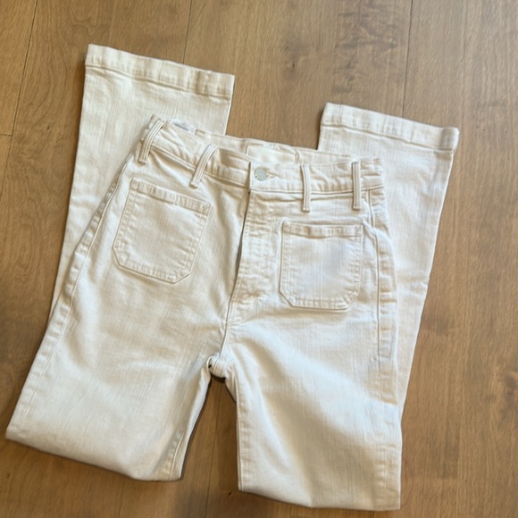 Mother Denim The Hustler Patch Pocket Flood Act Natural - Picture 2 of 10